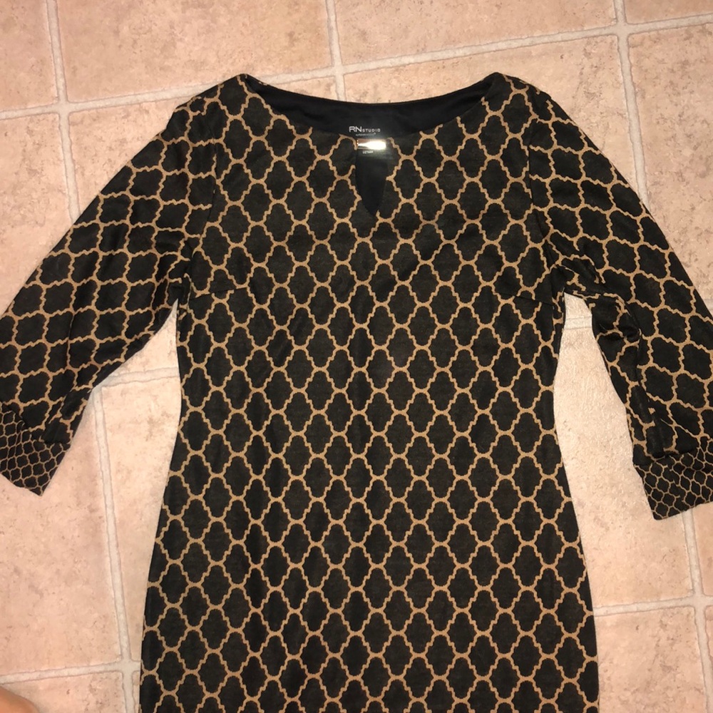 Soft Black and gold pattern dress